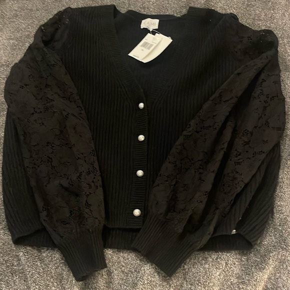 NWT Cami wool knit/ lace cardigan - Picture 1 of 5